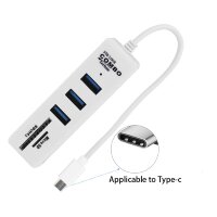 Картридер – USB Type C хаб на 3 USB-порта и 2 слота для карт памяти, COMBO 3.0 Картридер – USB Type C хаб на 3 USB-порта и 2 слота для карт памяти, COMBO 3.0