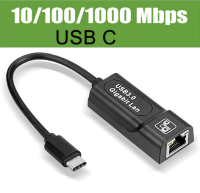 Переходник с USB Type-C на LAN RJ45 (Ethernet 1 Gigabit, USB 3.0) Переходник с USB Type-C на LAN RJ45 (Ethernet 1 Gigabit, USB 3.0)