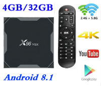 Android 8.1 TV приставка с памятью 4GB/32GB на новом 4х ядерном процессоре Amlogic S905 X2, модель X96 Max Android 8.1 TV приставка с памятью 4GB/32GB на новом 4х ядерном процессоре Amlogic S905 X2, модель X96 Max