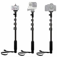 Телескопический монопод селфи палка длиной 425мм-1250мм с проводным подключением к смартфону, ID1188 Телескопический монопод селфи палка длиной 425мм-1250мм с проводным подключением к смартфону, ID1188