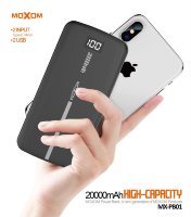 Power Bank внешний аккумулятор на 20000 мАч с функцией быстрой зарядки, MOXOM MX-PB01 Power Bank внешний аккумулятор на 20000 мАч с функцией быстрой зарядки, MOXOM MX-PB01