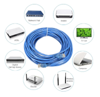Сетевой интернет кабель патчкорд UTP 5e RJ45 - 10 метров 1 Сетевой интернет кабель патчкорд UTP 5e RJ45 - 10 метров 1
