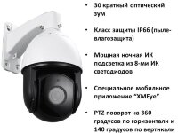 Поворотная (PTZ) IP камера видеонаблюдения 2.0MP, 30 х ZOOM, Модель NZ4RN-32718 Поворотная (PTZ) IP камера видеонаблюдения 2.0MP, 30 х ZOOM, Модель NZ4RN-32718