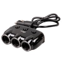 Автомобильный расширитель прикуривателя/тройник с 2 USB портами, RM-3123DC Автомобильный расширитель прикуривателя/тройник с 2 USB портами, RM-3123DC