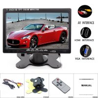 7" Дюймовый монитор с VGA + HDMI + AV разъемами, со звуком, для автомобилей, YBEAR 7HDMI 7" Дюймовый монитор с VGA + HDMI + AV разъемами, со звуком, для автомобилей, YBEAR 7HDMI