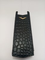 Чехол для Верту Vertu Signature S Design, Вертикальный Черный Змеиная кожа Чехол для Верту Vertu Signature S Design, Вертикальный Черный Змеиная кожа