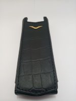 Чехол для Верту Vertu Signature S Design, Вертикальный Черный Крокодиловая кожа Чехол для Верту Vertu Signature S Design, Вертикальный Черный Крокодиловая кожа