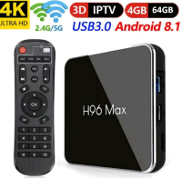 Android 8.1 TV приставка с памятью 4GB/64GB на новом 4х ядерном процессоре Amlogic S905 X2, модель H96 Max X2 Android 8.1 TV приставка с памятью 4GB/64GB на новом 4х ядерном процессоре Amlogic S905 X2, модель H96 Max X2
