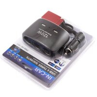 Разветвитель/ Тройник гнезда прикуривателя с двумя USB портами, ITEM 1511 Разветвитель/ Тройник гнезда прикуривателя с двумя USB портами, ITEM 1511